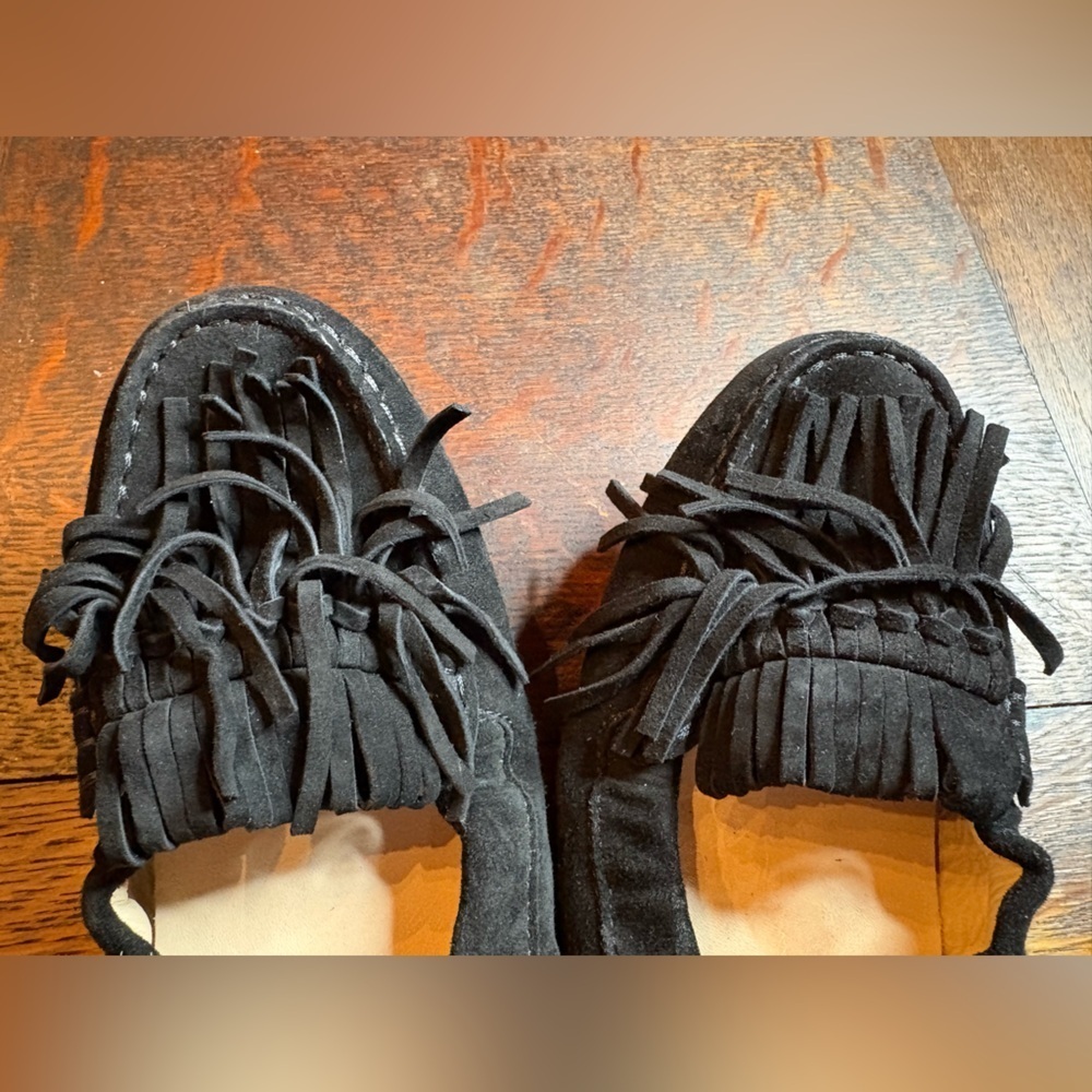 Tod's Black Fringe Suede Moccasins. Size 35 - Picture 7 of 8